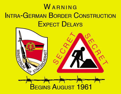 Day Before the Berlin Wall Warning Sign