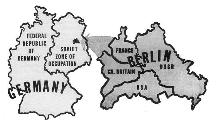 Image result for division of berlin map