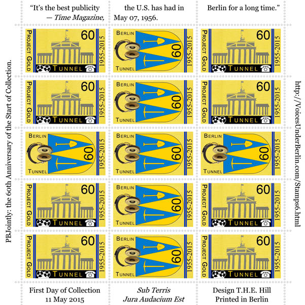 Berlin Tunnel Sixtieth Anniversary Commemorative Stamps Sheet